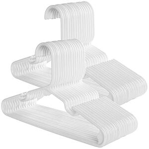 Set de 30 umerase din plastic, Songmics, Alb, 29.5x17x0.56 cm