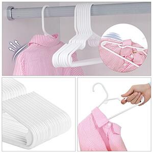 Set de 30 umerase din plastic, Songmics, Alb, 29.5x17x0.56 cm