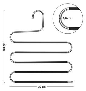 Set de 4 umerase din metal, Songmics, Negru-Argintiu, 39x32x0.8 cm