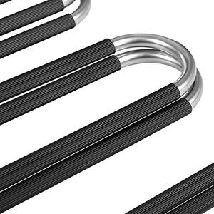 Set de 4 umerase din metal, Songmics, Negru-Argintiu, 39x32x0.8 cm