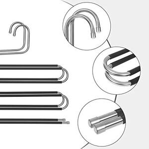 Set de 4 umerase din metal, Songmics, Negru-Argintiu, 39x32x0.8 cm