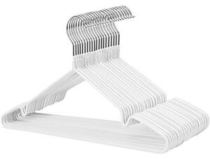 Set de 20 umerase din metal, Songmics, Alb-Argintiu, 42x20.5x0.3 cm