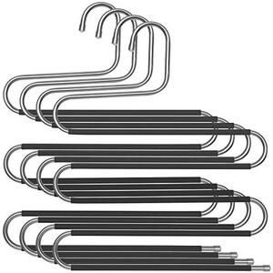 Set de 4 umerase din metal, Songmics, Negru-Argintiu, 39x32x0.8 cm