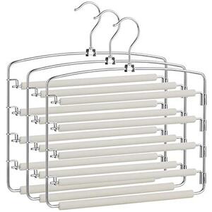 Set de 3 umerase din metal, Songmics, Gri, 45x40x0.5 cm