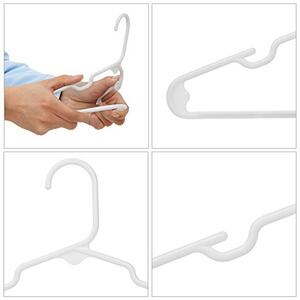 Set de 30 umerase din plastic, Songmics, Alb, 29.5x17x0.56 cm