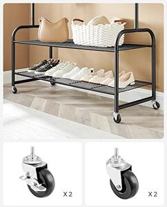 Cuier stender, Songmics, Negru, 120x45x167.5 cm