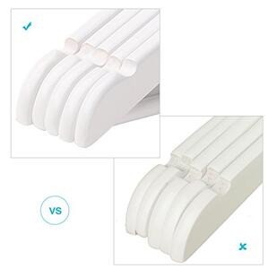 Set de 10 umerase din lemn pentru copii, Songmics, Alb, 35x1.2x20 cm
