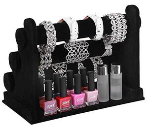 Suport bijuterii, Songmics, Negru, 30x17x22.5 cm