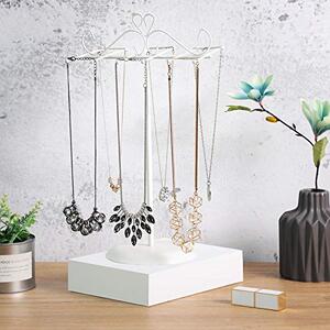 Suport bijuterii, Songmics, Alb, 30x20x14 cm