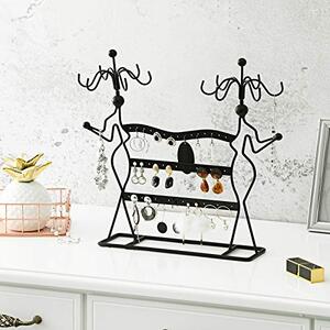 Suport bijuterii, Songmics, Negru, 35.5x34x12.5 cm