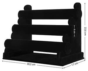 Suport bijuterii, Songmics, Negru, 30x17x22.5 cm