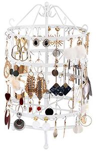 Suport bijuterii, Songmics, Alb, 20x20x35 cm
