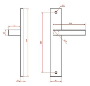 Kuchinox Aster, mâner pe montare lungă, patină, LAV-KAS_4M4A