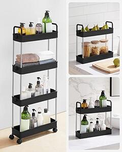 Raft pentru bucatarie, Songmics, Negru, 40x13x93 cm