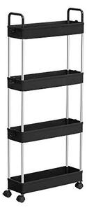 Raft pentru bucatarie, Songmics, Negru, 40x13x93 cm