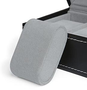 Cutie pentru ceasuri de mana, Songmics, Negru, 26.5x11x8.5 cm