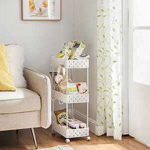 Raft pentru bucatarie, Songmics, Alb, 38x22x72 cm