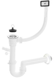 Kuchinox Sifon Kuchinox, 2" cu preaplin pentru chiuvetă cu 1 compartiment, oțel, LAV-OKS_B13T