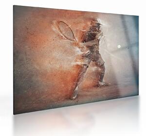 Tablou pe sticlă - Jucător de tenis (70x50 cm)