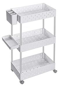 Raft pentru bucatarie, Songmics, Alb, 38x22x72 cm