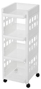 Raft pentru bucatarie, Songmics, Alb, 27.5x32.5x74.5 cm