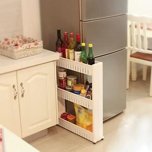 Raft pentru bucatarie, Songmics, Alb, 54.5x12.7x72.5 cm