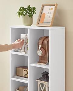 Biblioteca, Vasagle, Alb, 50x24x106 cm