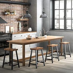 Set 2 scaune de bar, Vasagle, Negru , 46.2x33x60 cm