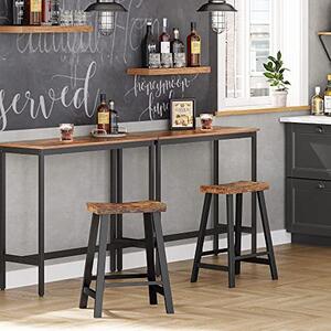 Set 2 scaune de bar, Vasagle, Negru , 46.2x33x60 cm