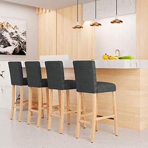 Scaun de bar, Songmics, Gri, 39x51.5x104 cm