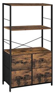 Dulap de depozitare, Songmics, Negru, 63x30x120 cm