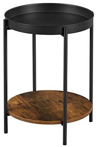 Set 2 masute laterale, Vasagle, Negru, 43x43x55 cm