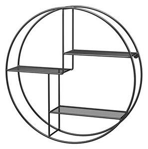 Raft de perete, Songmics, Negru, 55x55x12.5 cm