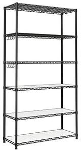 Raft de depozitare, Songmics, Negru-Alb, 90x35x177 cm