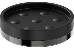 Mexen Triv, suport săpun de perete, negru mat / crom negru, 70A33057-73B