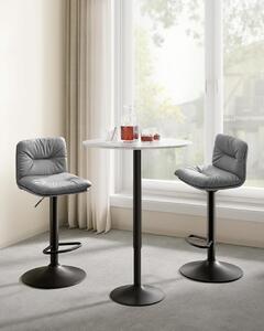 Set 2 scaune de bar, Vasagle, Gri, 41×47×（89-110） cm