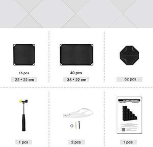 Set 15 cuburi modulare din plastic pentru depozitare, Songmics, Negru, 91x36x91 cm