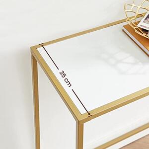 Raft, Vasagle, Auriu-Alb, 100x35x80 cm