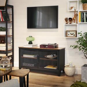 Dulap de depozitare, Vasagle, Maro-Negru, 100x35x55.5 cm