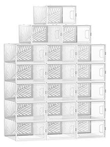 Pantofar din plastic, Songmics, Alb, 23×33.5×14 cm