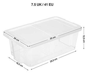 Pantofar set 8 cutii din plastic, Songmics, Alb, 35x20x12.5 cm
