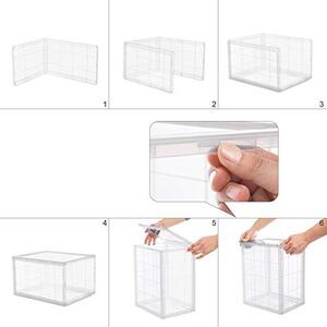 Pantofar set 6 cutii din plastic, Songmics, Alb, 36x28x22 cm