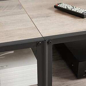 Comoda TV, Vasagle, Negru-Ivoar, 160x39x52 cm