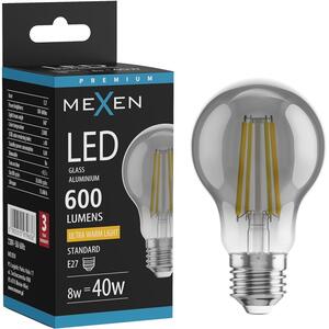 Mexen Vintis, Bec LED cu filament E27, A60, 8 W, alb cald 2200K, fumuriu, L150-E27-0822-70