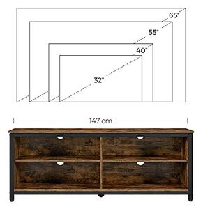 Comoda TV, Vasagle, Negru , 147x40x60 cm