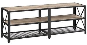 Comoda TV, Vasagle, Negru-Ivoar, 140x39x52 cm