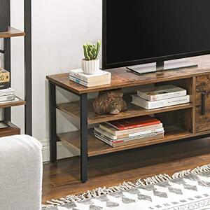 Comoda TV, Vasagle, Antic-Negru, 110x40x45 cm
