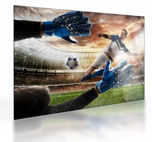 Tablou pe sticlă - Fotbalist (70x50 cm)