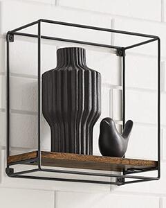 Set rafturi de perete, Vasagle, Negru , 32.0x32.0x12.0 cm