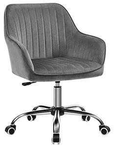 Scaun de birou, Songmics, Gri, 64x62x(80-90) cm